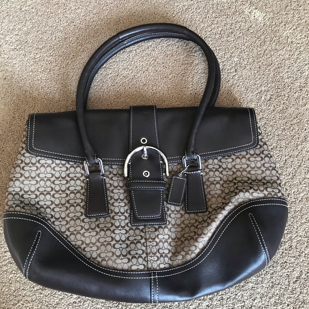 Vintage Coach signature handbag